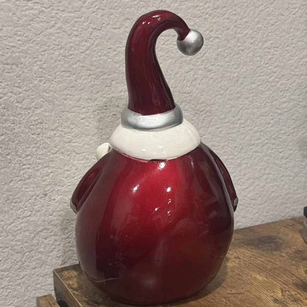 Christmas Decor Vintage Pier 1 2012 Ceramic Santa Roly Poly Santa Claus 11
